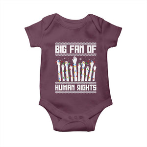 Big Fan Of Human Rights Equality Supporters Baby Onesie Christmas Gift TS12 Maroon Print Your Wear