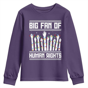 Big Fan Of Human Rights Equality Supporters Youth Sweatshirt Christmas Gift TS12 Purple Print Your Wear