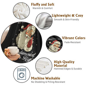 All I Want For Christmas Is Fundamental Human Rights Throw Blanket Xmas Supporters Gift TS12 Print Your Wear