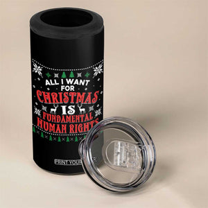 Christmas Gift For Fundamental Human Rights Supporters 4 in 1 Can Cooler Tumbler - Print Your Wear