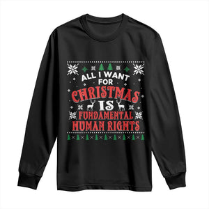 Christmas Gift For Fundamental Human Rights Supporters Long Sleeve Shirt - Print Your Wear