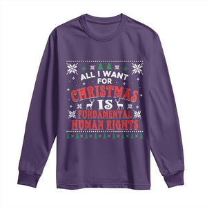 Christmas Gift For Fundamental Human Rights Supporters Long Sleeve Shirt - Print Your Wear