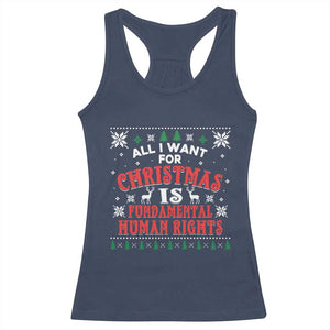 Christmas Gift For Fundamental Human Rights Supporters Racerback Tank Top TS12 Navy Print Your Wear