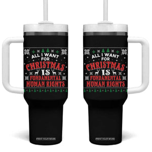 Christmas Gift For Fundamental Human Rights Supporters Tumbler With Handle TS12 One Size: 40 oz Black Print Your Wear