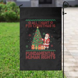 All I Want For Christmas Is Fundamental Human Rights Garden Flag Equality Activist Gift TS12 Print Your Wear