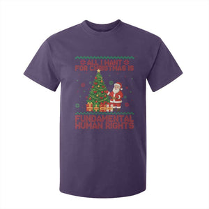 All I Want For Christmas Is Fundamental Human Rights T Shirt For Kid Equality Activist Gift - Print Your Wear
