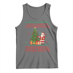 All I Want For Christmas Is Fundamental Human Rights Tank Top Equality Activist Gift TS12 Black Heather Print Your Wear