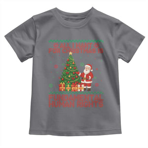 All I Want For Christmas Is Fundamental Human Rights Toddler T Shirt Equality Activist Gift TS12 Charcoal Print Your Wear
