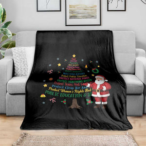 Pro Democracy Activist Christmas Tree Throw Blanket Human Rights Xmas Gift TS12 Print Your Wear