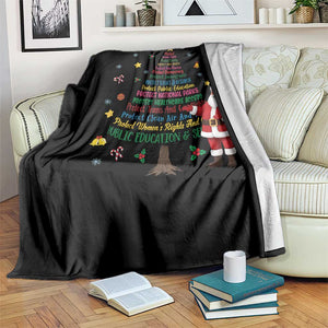 Pro Democracy Activist Christmas Tree Throw Blanket Human Rights Xmas Gift TS12 Print Your Wear