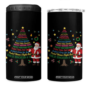 Pro Democracy Activist Christmas Tree 4 in 1 Can Cooler Tumbler Human Rights Xmas Gift TS12 One Size: 16 oz Black Print Your Wear