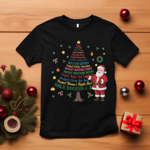 Pro Democracy Activist Christmas Tree T Shirt Human Rights Xmas Gift TS12 Black Print Your Wear