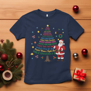 Pro Democracy Activist Christmas Tree T Shirt Human Rights Xmas Gift TS12 Navy Print Your Wear
