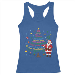 Pro Democracy Activist Christmas Tree Racerback Tank Top Human Rights Xmas Gift TS12 Royal Blue Print Your Wear
