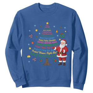Pro Democracy Activist Christmas Tree Sweatshirt Human Rights Xmas Gift TS12 Royal Blue Print Your Wear