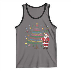 Pro Democracy Activist Christmas Tree Tank Top Human Rights Xmas Gift TS12 Deep Heather Black Print Your Wear