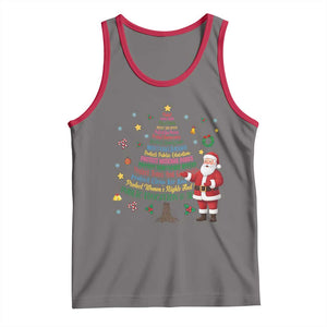 Pro Democracy Activist Christmas Tree Tank Top Human Rights Xmas Gift TS12 Deep Heather Red Print Your Wear