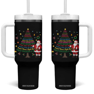 Pro Democracy Activist Christmas Tree Tumbler With Handle Human Rights Xmas Gift TS12 One Size: 40 oz Black Print Your Wear