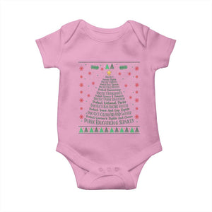 Ugly Activist Christmas Tree Baby Onesie Human Rights Xmas Gift TS12 Light Pink Print Your Wear
