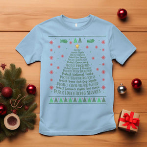 Ugly Activist Christmas Tree T Shirt Human Rights Xmas Gift TS12 Light Blue Print Your Wear