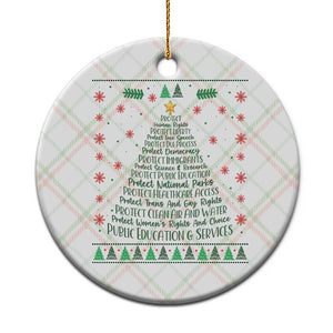 Ugly Activist Christmas Tree Ceramic Ornament Human Rights Xmas Gift TS12 1pc Christmas Plaid Print Your Wear