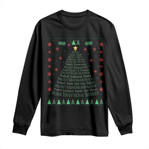 Ugly Activist Christmas Tree Long Sleeve Shirt Human Rights Xmas Gift TS12 Black Print Your Wear