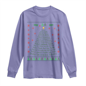 Ugly Activist Christmas Tree Long Sleeve Shirt Human Rights Xmas Gift TS12 Violet Print Your Wear