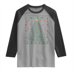 Ugly Activist Christmas Tree Raglan Shirt Human Rights Xmas Gift TS12 Sport Gray Black Print Your Wear