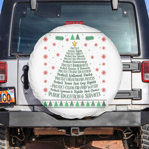 Ugly Activist Christmas Tree Spare Tire Cover Human Rights Xmas Gift TS12 No hole White Print Your Wear