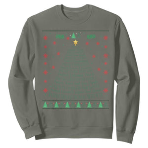 Ugly Activist Christmas Tree Sweatshirt Human Rights Xmas Gift TS12 Military Green Print Your Wear