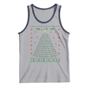 Ugly Activist Christmas Tree Tank Top Human Rights Xmas Gift TS12 Athletic Heather Navy Print Your Wear