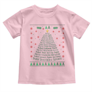 Ugly Activist Christmas Tree Toddler T Shirt Human Rights Xmas Gift TS12 Light Pink Print Your Wear