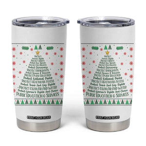 Ugly Activist Christmas Tree Tumbler Cup Human Rights Xmas Gift TS12 White Print Your Wear