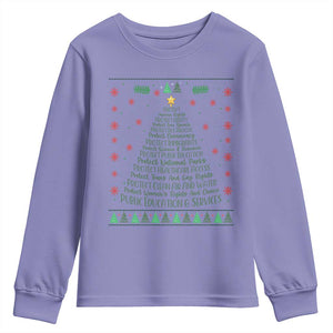 Ugly Activist Christmas Tree Youth Sweatshirt Human Rights Xmas Gift TS12 Violet Print Your Wear