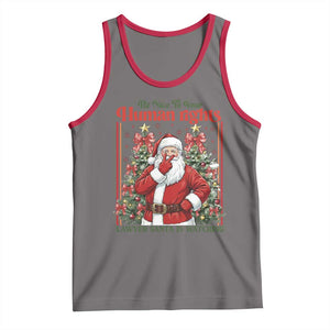 Christmas Gift Tank Top Be Nice To Your Human Rights Lawyer Santa Is Watching TS12 Deep Heather Red Print Your Wear