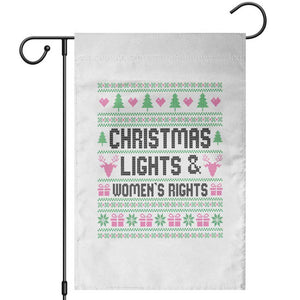 Christmas Lights And Womens Rights Garden Flag Equality Feminist Gift TS12 White Print Your Wear