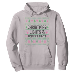 Christmas Lights And Womens Rights Hoodie Equality Feminist Gift TS12 Ice Gray Print Your Wear