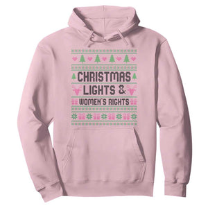 Christmas Lights And Womens Rights Hoodie Equality Feminist Gift TS12 Light Pink Print Your Wear