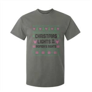 Christmas Lights And Womens Rights T Shirt For Kid Equality Feminist Gift TS12 Military Green Print Your Wear