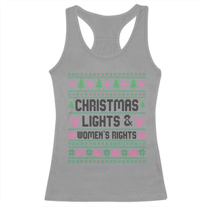 Christmas Lights And Womens Rights Racerback Tank Top Equality Feminist Gift TS12 Sport Gray Print Your Wear
