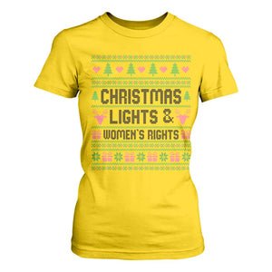 Christmas Lights And Womens Rights T Shirt For Women Equality Feminist Gift TS12 Daisy Print Your Wear