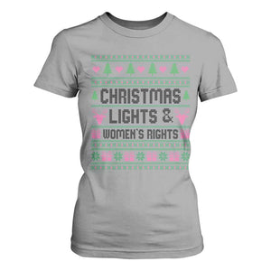 Christmas Lights And Womens Rights T Shirt For Women Equality Feminist Gift TS12 Sport Gray Print Your Wear