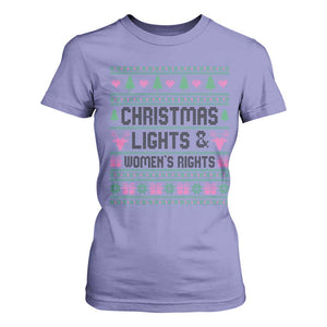 Christmas Lights And Womens Rights T Shirt For Women Equality Feminist Gift TS12 Violet Print Your Wear
