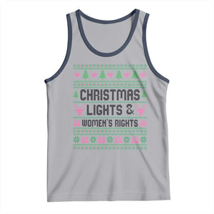 Christmas Lights And Womens Rights Tank Top Equality Feminist Gift TS12 Athletic Heather Navy Print Your Wear