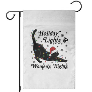 Sexy Cat Holiday Lights Womens Rights Supporter Garden Flag Christmas Feminist Gift TS12 White Print Your Wear