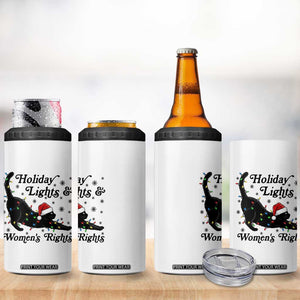 Sexy Cat Holiday Lights Womens Rights Supporter 4 in 1 Can Cooler Tumbler Christmas Feminist Gift TS12 Print Your Wear