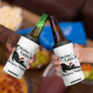 Sexy Cat Holiday Lights Womens Rights Supporter 4 in 1 Can Cooler Tumbler Christmas Feminist Gift TS12 Print Your Wear