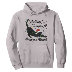 Sexy Cat Holiday Lights Womens Rights Supporter Hoodie Christmas Feminist Gift TS12 Ice Gray Print Your Wear