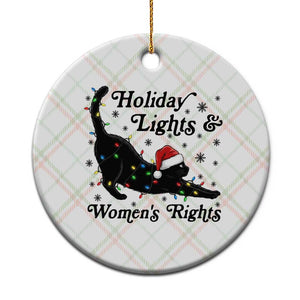 Sexy Cat Holiday Lights Womens Rights Supporter Ceramic Ornament Christmas Feminist Gift TS12 1pc Christmas Plaid Print Your Wear