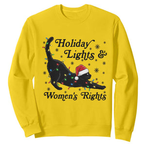 Sexy Cat Holiday Lights Womens Rights Supporter Sweatshirt Christmas Feminist Gift TS12 Daisy Print Your Wear